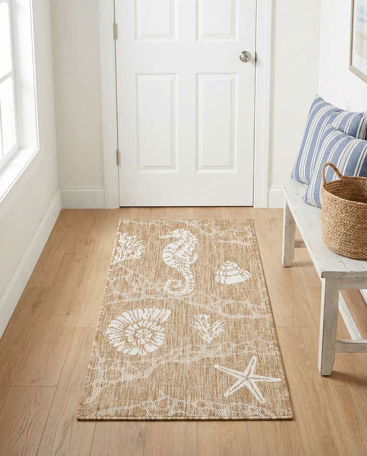 2' x 4' Easy-Clean Coastal Indoor / Outdoor Runner Rug