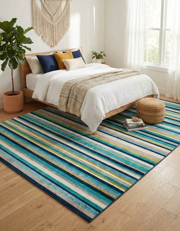 Teal Azalea Rug