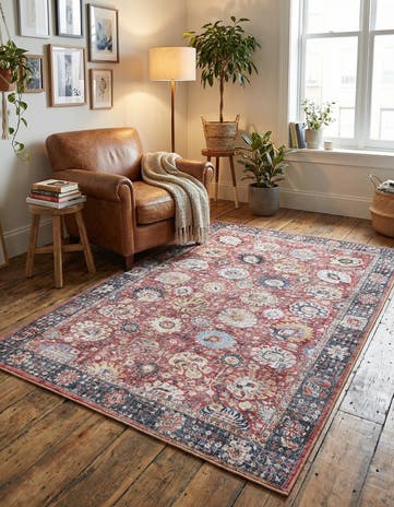 4' 1 x 6' 1 Washable Timeless Rug