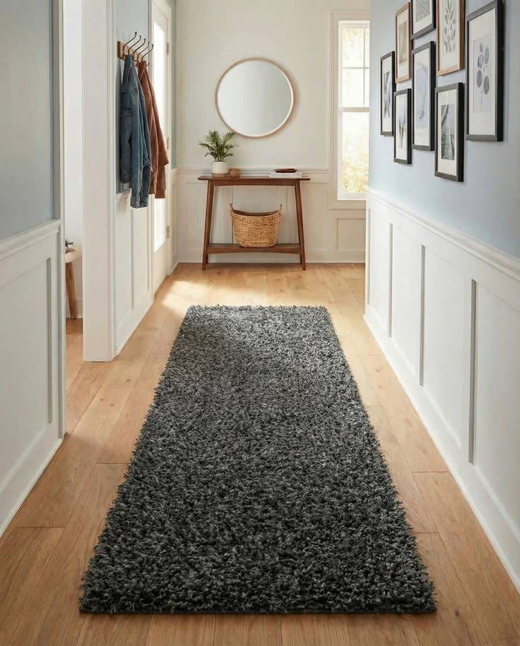 Detail image of 2' x 7' Zermatt Shag Runner Rug