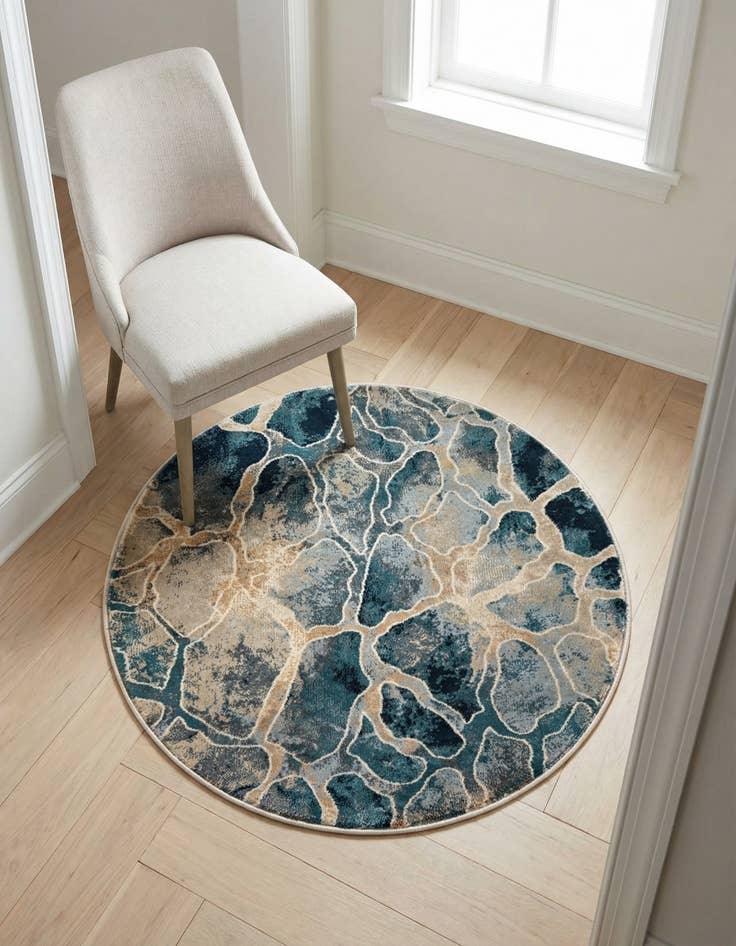 Detail image of 3' 3 x 3' 3 Ethereal Round Rug