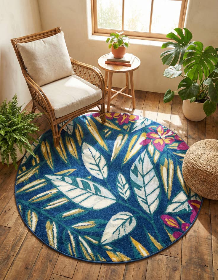 Detail image of 5' 3 x 5' 3 Bloom Round Rug