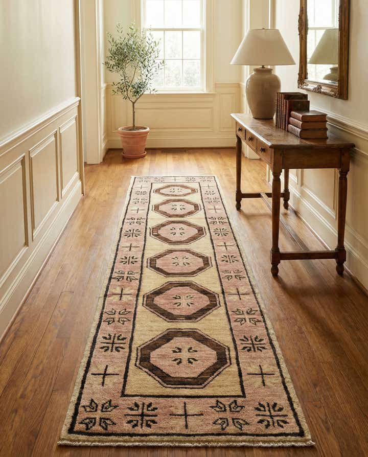 2' 9 x 9' 2 Hand Knotted Oushak Wool Runner Rug
