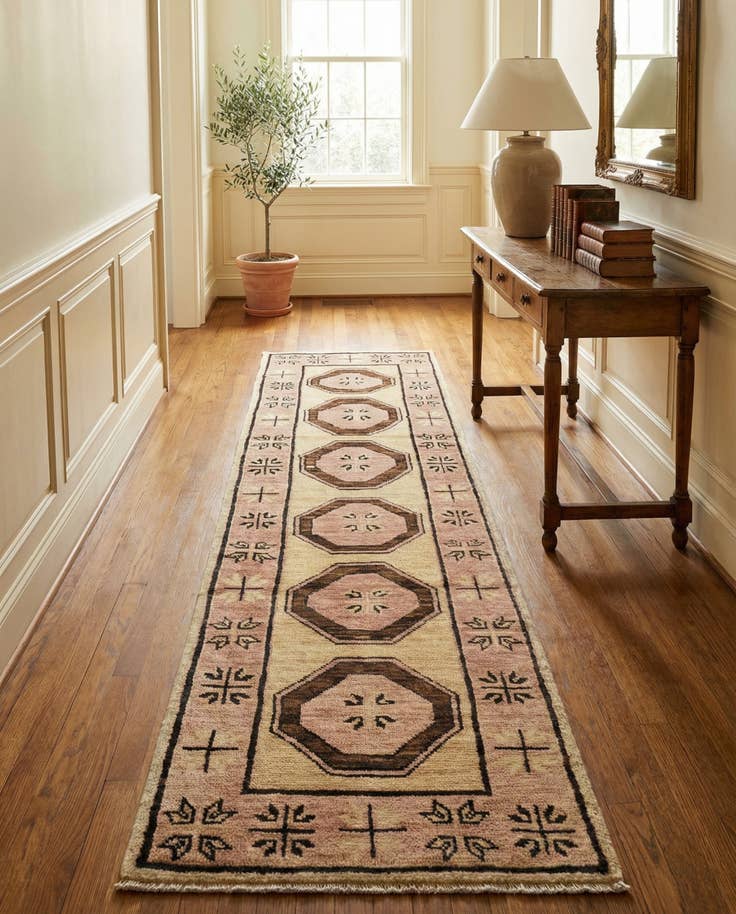 Detail image of 2' 9 x 9' 2 Hand Knotted Oushak Wool Runner Rug