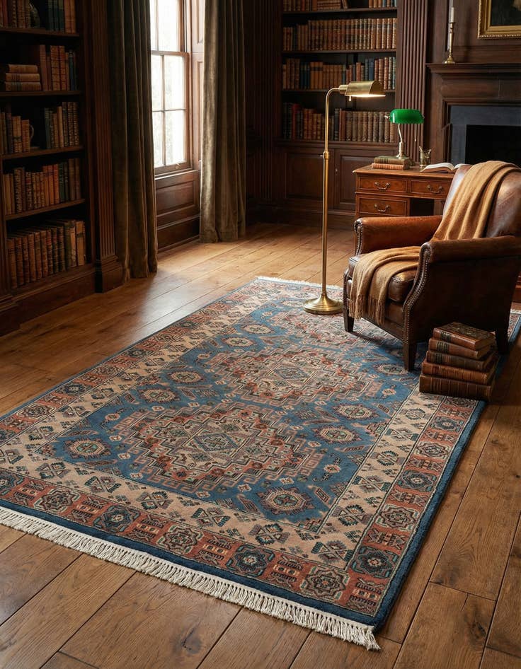 Detail image of 4' 4 x 6' 1 Hand Knotted Kazak Oriental Wool Rug