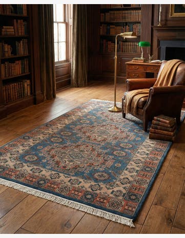 4' 4 x 6' 1 Hand Knotted Kazak Oriental Wool Rug