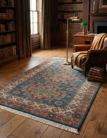 4' 4 x 6' 1 Hand Knotted Kazak Oriental Wool Rug