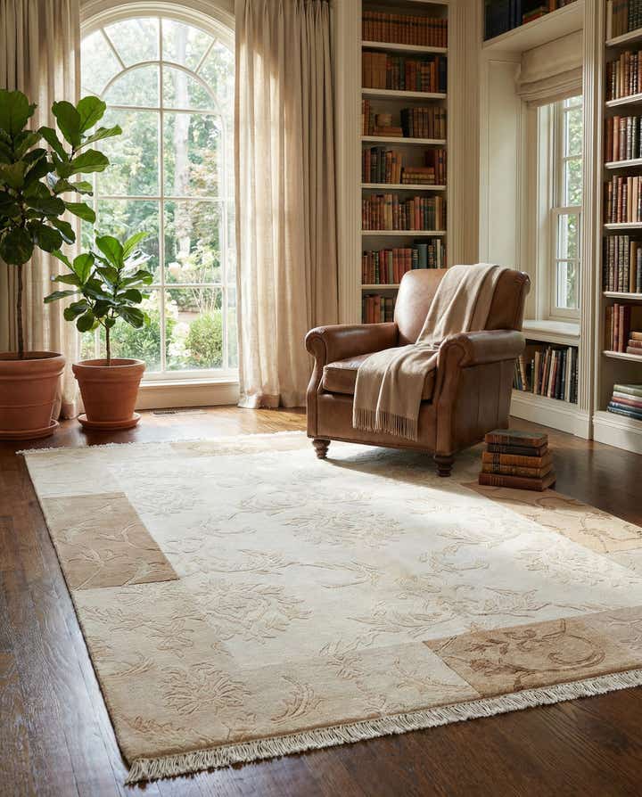4' 8 x 6' 9 Hand Knotted Darya Wool Rug