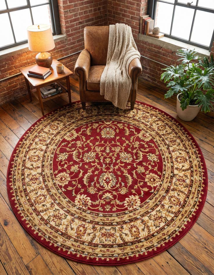 Detail image of 6' x 6' Classic Agra Round Rug