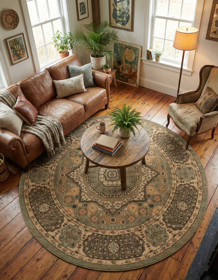 Detail image of 8' x 8' Amina Round Rug