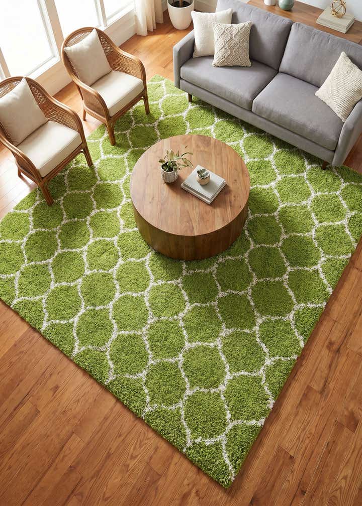 10' x 10' Trellis Shag Square Rug
