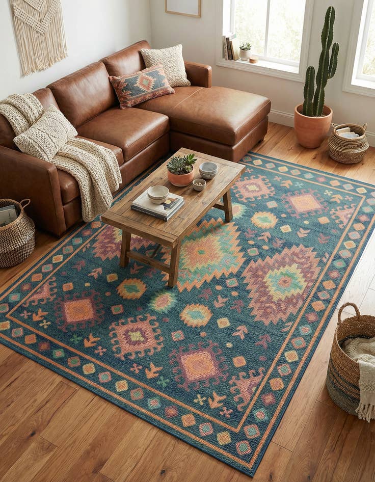 Detail image of 7' 10 x 10' Easy-Clean Baja Indoor / Outdoor Rug