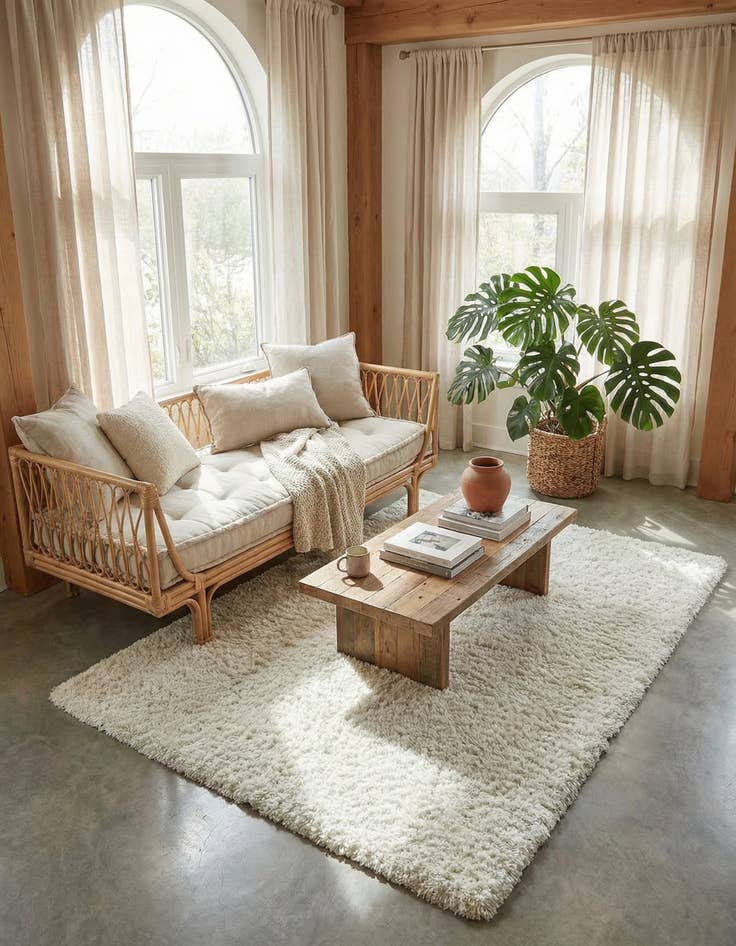 Detail image of 6' 5 x 9' Jill Zarin Shaggy Chic Rug