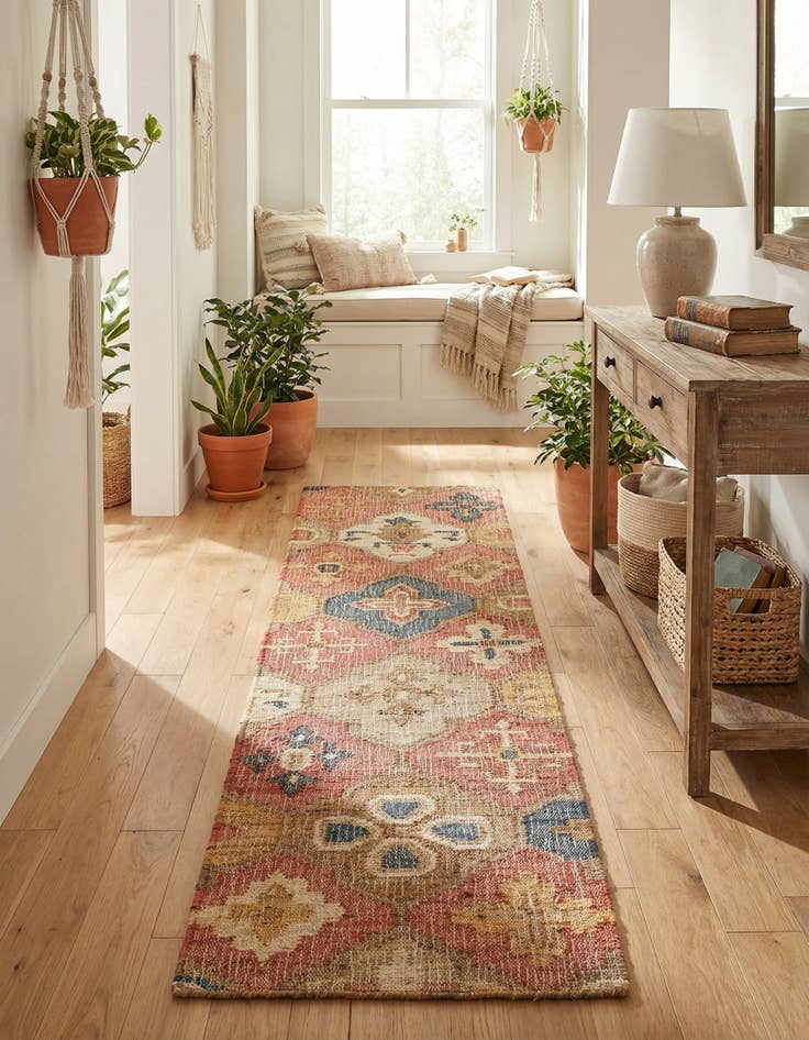 Detail image of  2' x 8'  Hand Woven Kala Handwoven Jute Runner Rug