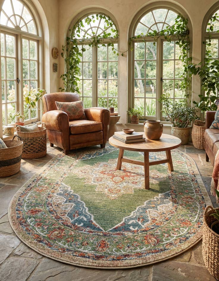 Detail image of 5' x 8' Isabella Oval Rug