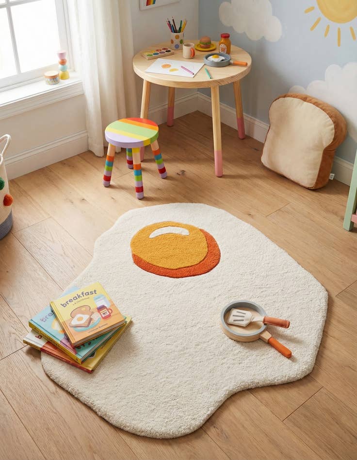Detail image of 3' 1 x 3' 1 Playtime Kids Wool Freeform Rug