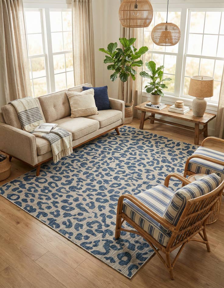 Detail image of  7' x 10'  Washable Safari Indoor / Outdoor Rug