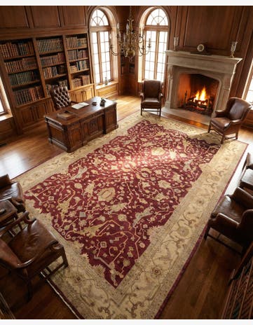 11' 11 x 17' 7 Hand Knotted Ziegler Wool Rug
