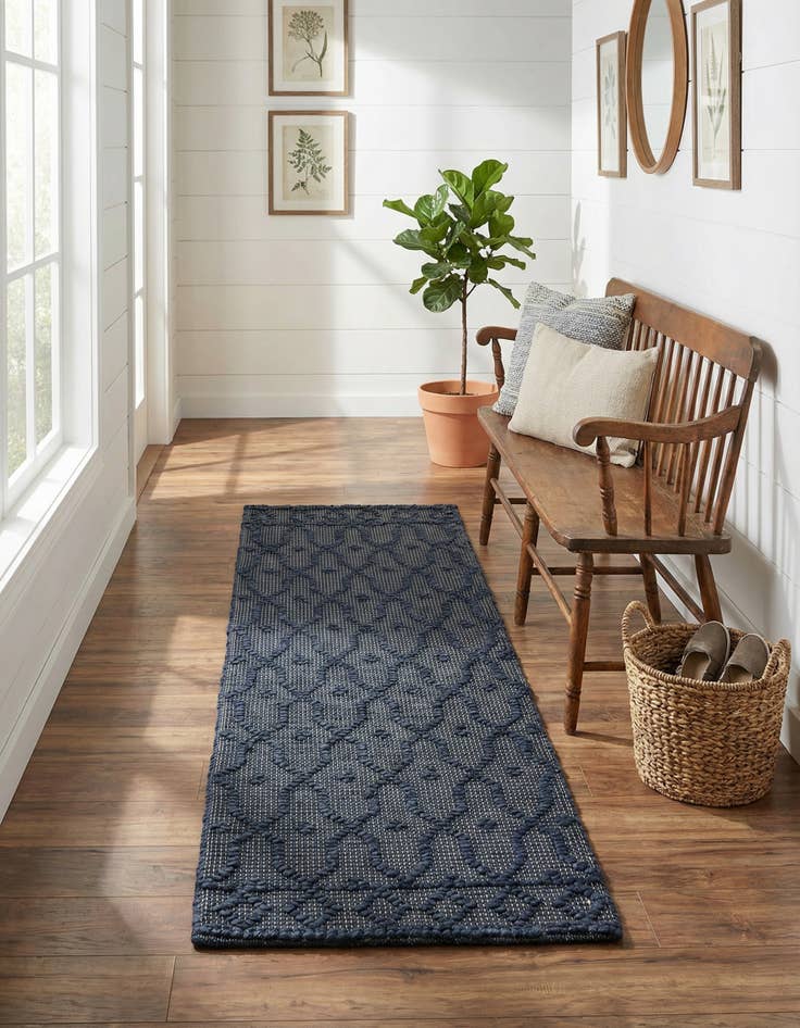 Detail image of 2' x 6' 1  Hand Woven Larsa Jute Runner Rug