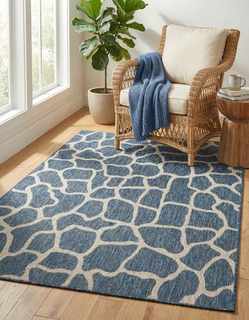 5' 3 x 8' Easy-Clean Safari Indoor / Outdoor Rug