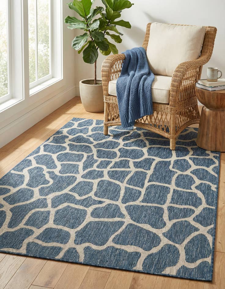 Detail image of 5' 3 x 8' Easy-Clean Safari Indoor / Outdoor Rug