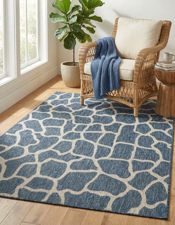 5' 3 x 8' Easy-Clean Safari Indoor / Outdoor Rug
