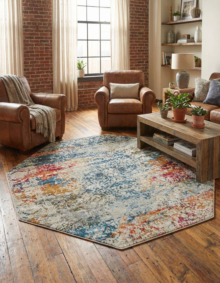 Detail image of 8' x 8' Santiago Octagon Rug