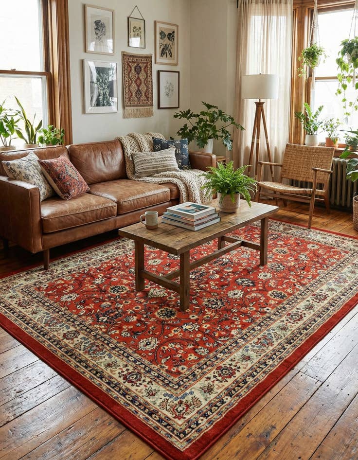 Detail image of 9' x 12' Kashan Design Rug