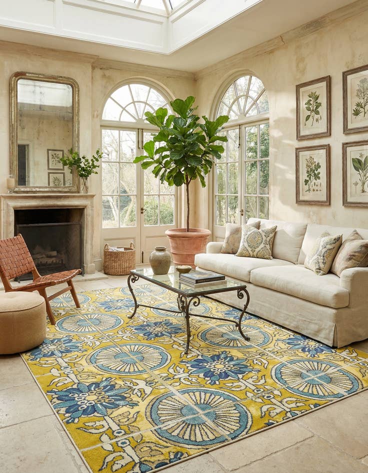 Detail image of 10' 6 x 16' 5 Washable Hyacinth Rug