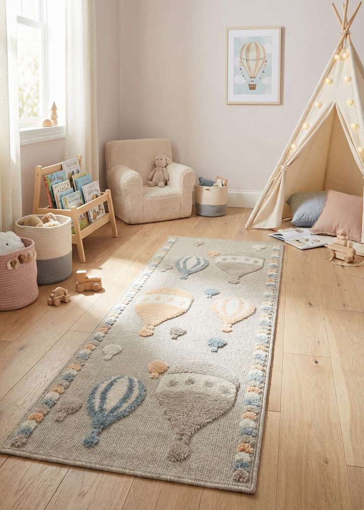 2' 7 x 6' Whimsy Kids Runner Rug