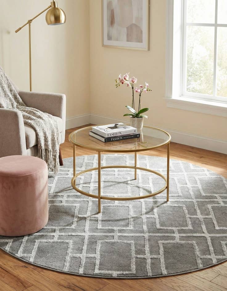 Detail image of 5' 3 x 5' 3 Marilyn Monroe&trade; Glam Deco Round Rug