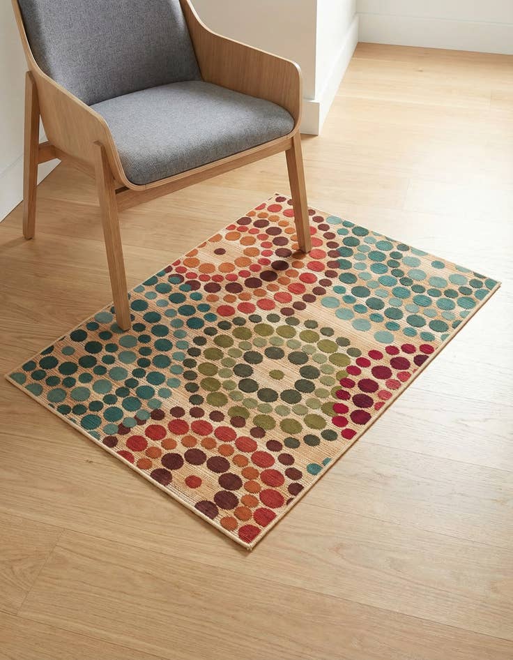 Detail image of 2' 2 x 3' Washable Modern Indoor / Outdoor Rug