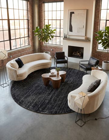 10' x 10' WoolCraft Geometric Round Rug