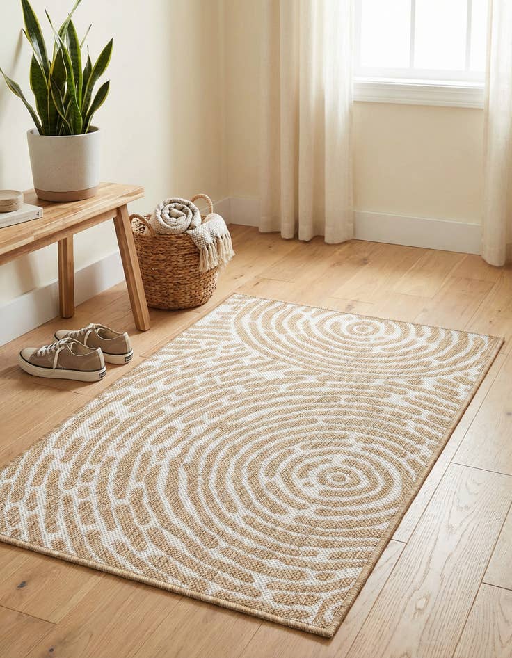 Detail image of 2' x 3' Easy-Clean Modern Indoor / Outdoor Rug