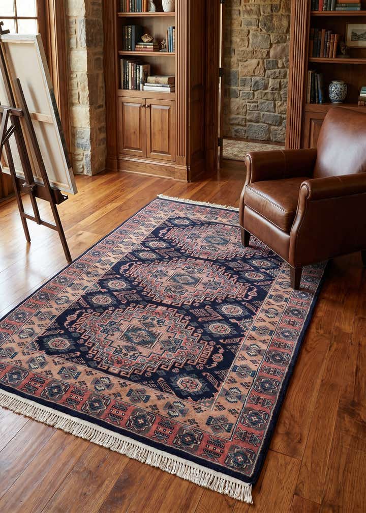 4' 1 x 6' Hand Knotted Kazak Oriental Wool Rug