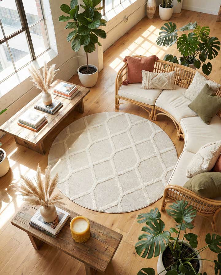 7' 10 x 7' 10 Boho Round Rug