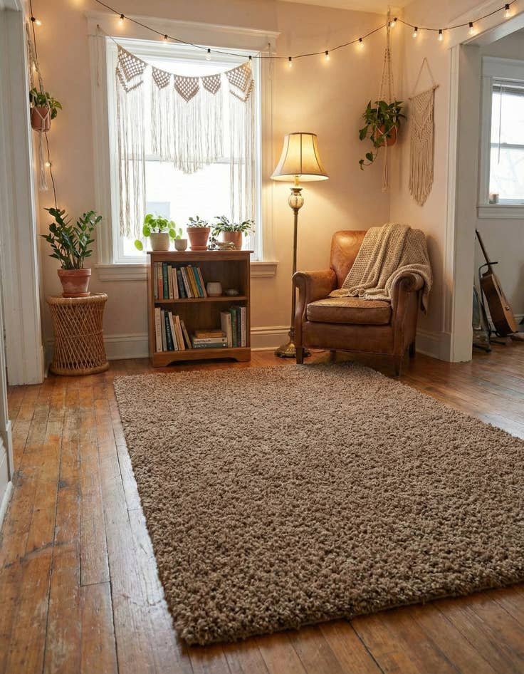 Detail image of 4' x 6' Solid Shag Rug