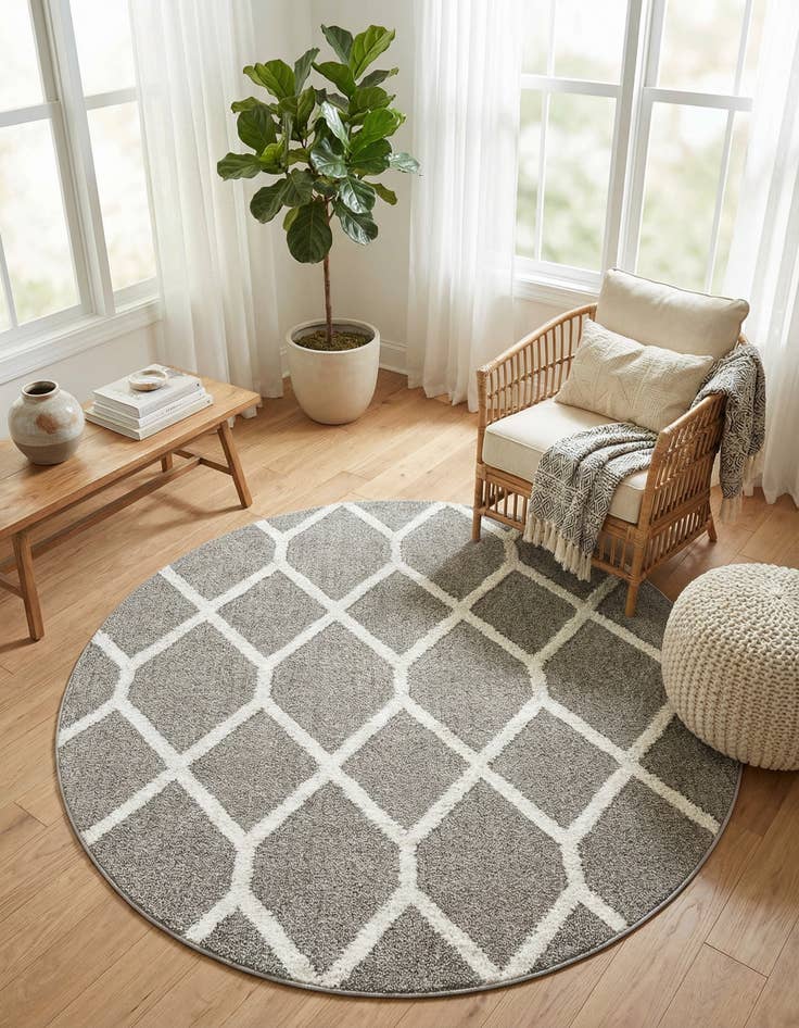 Detail image of 7' 10 x 7' 10 Boho Round Rug