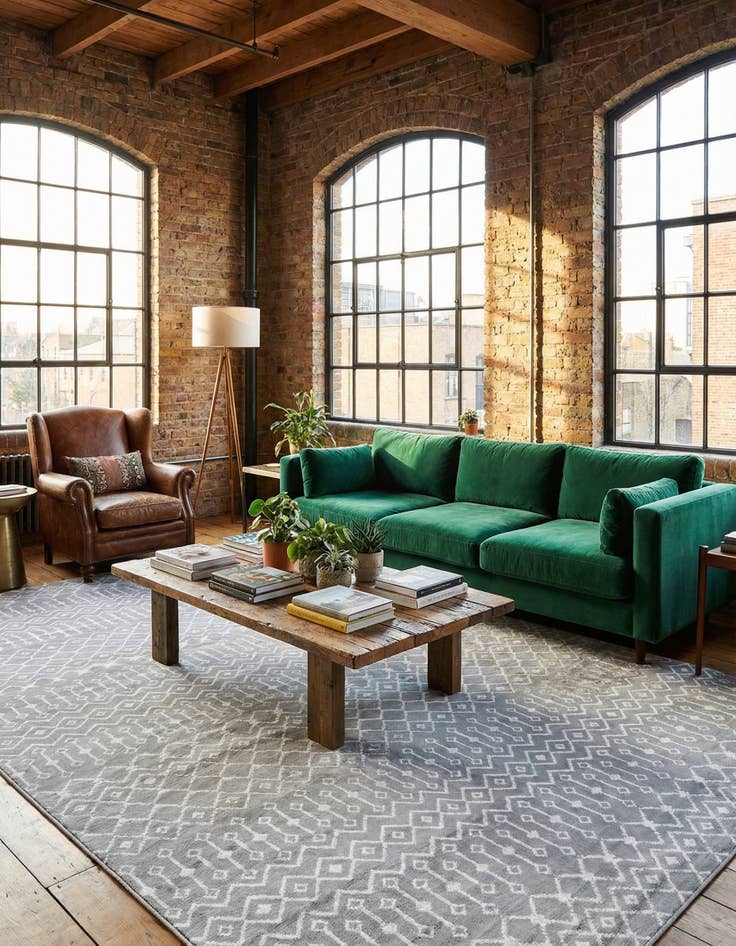 Detail image of 10' 8 x 16' 5 Kasbah Trellis Rug