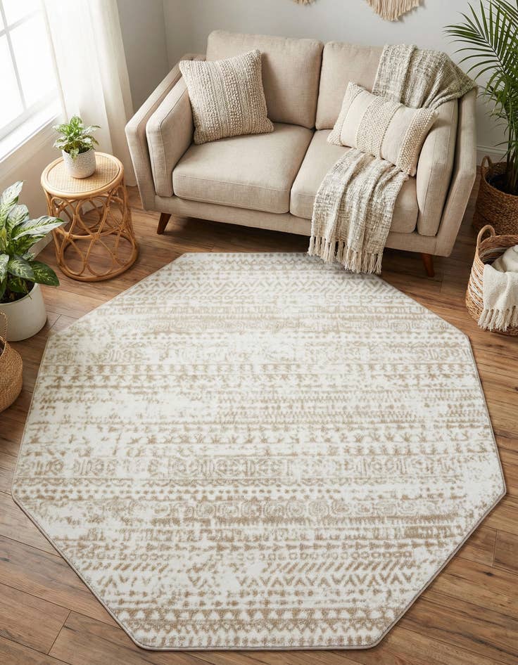 Detail image of 5' 3 x 5' 3 Hermitage Octagon Rug