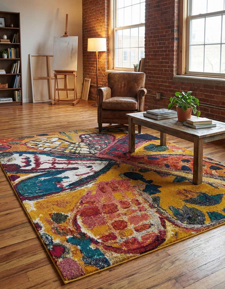 Detail image of 7' 10 x 10'  Washable Haerfest Rug