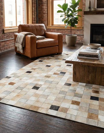 5' 1 x 7' 11 Cowhide Stocks Rug