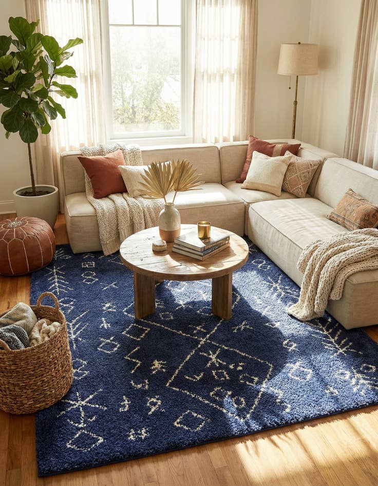 Detail image of 8' x 10' Moroccan Shag Rug