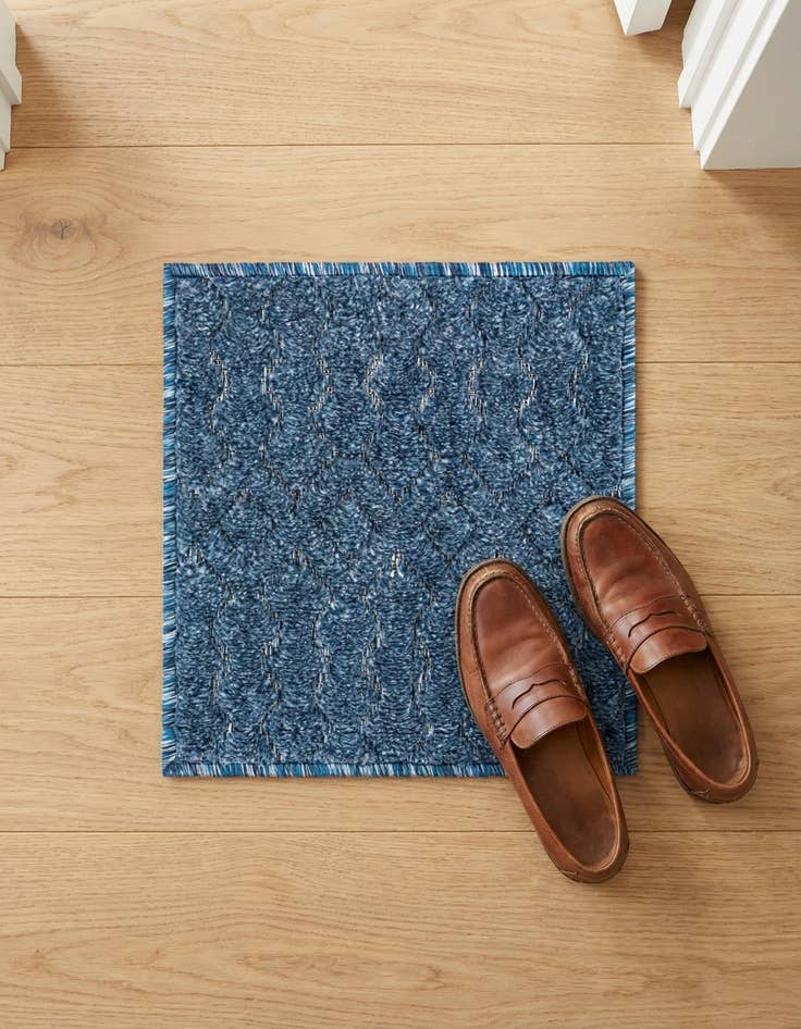 Detail image of 1' 4 x 1' 4 Washable Trellis Textured Indoor / Outdoor Sample Rug