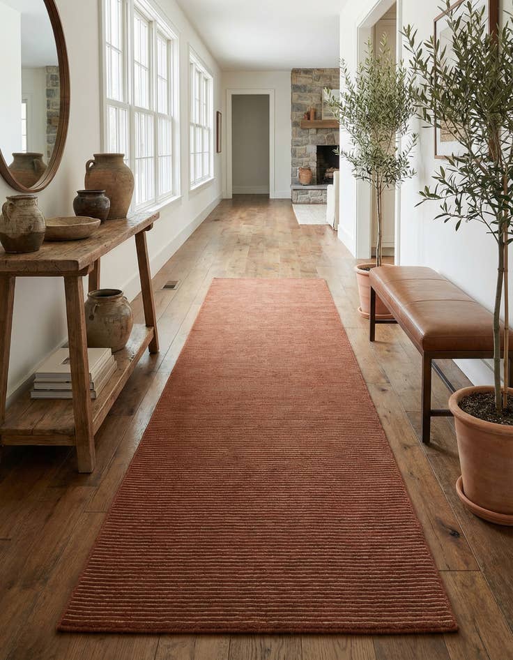 Detail image of 2' 7 x 10'  Hand Woven Jill Zarin English Manor Wool Runner Rug