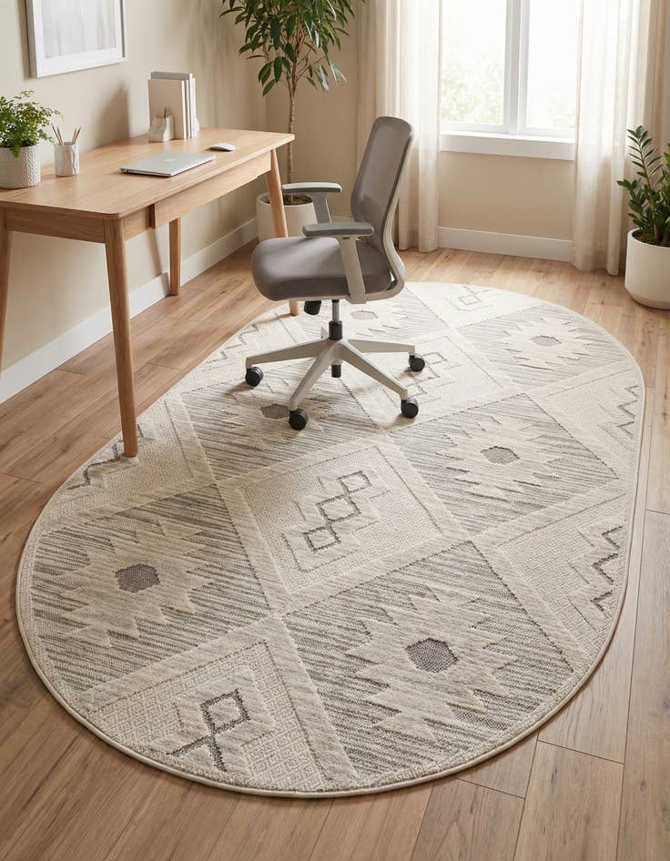 Detail image of  5' 3 x 8' Arlo Oval Rug