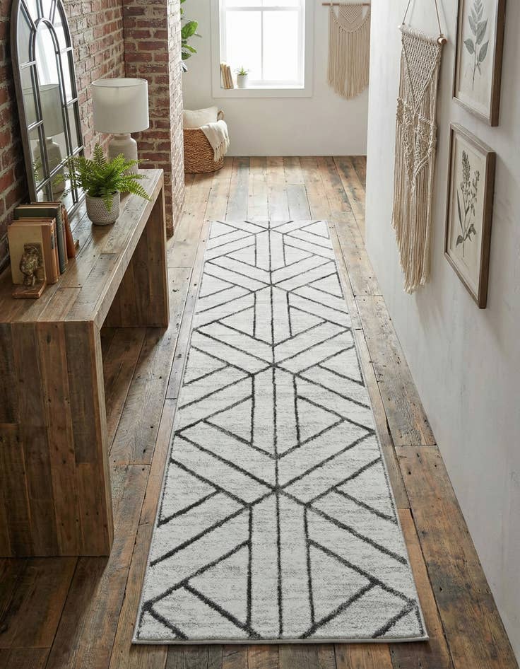 Detail image of 2' x 6' Lattice Trellis Runner Rug