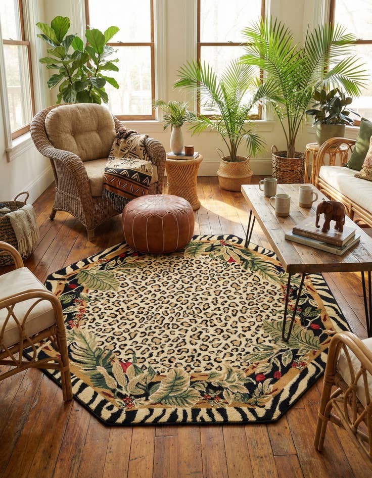 Detail image of 5' 3 x 5' 3 Savannah Octagon Rug