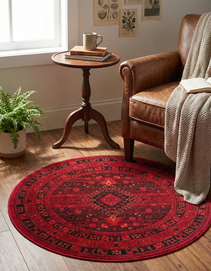 Detail image of 3' x 3' Bokhara Round Rug