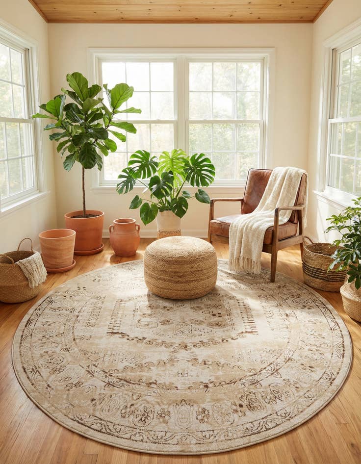 Detail image of 8' x 8' Arcadia Round Rug